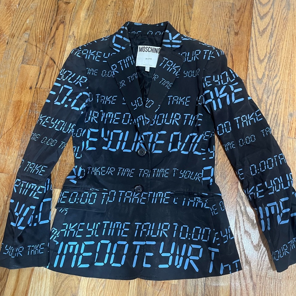 Moschino “Take Your Time” vintage blazer